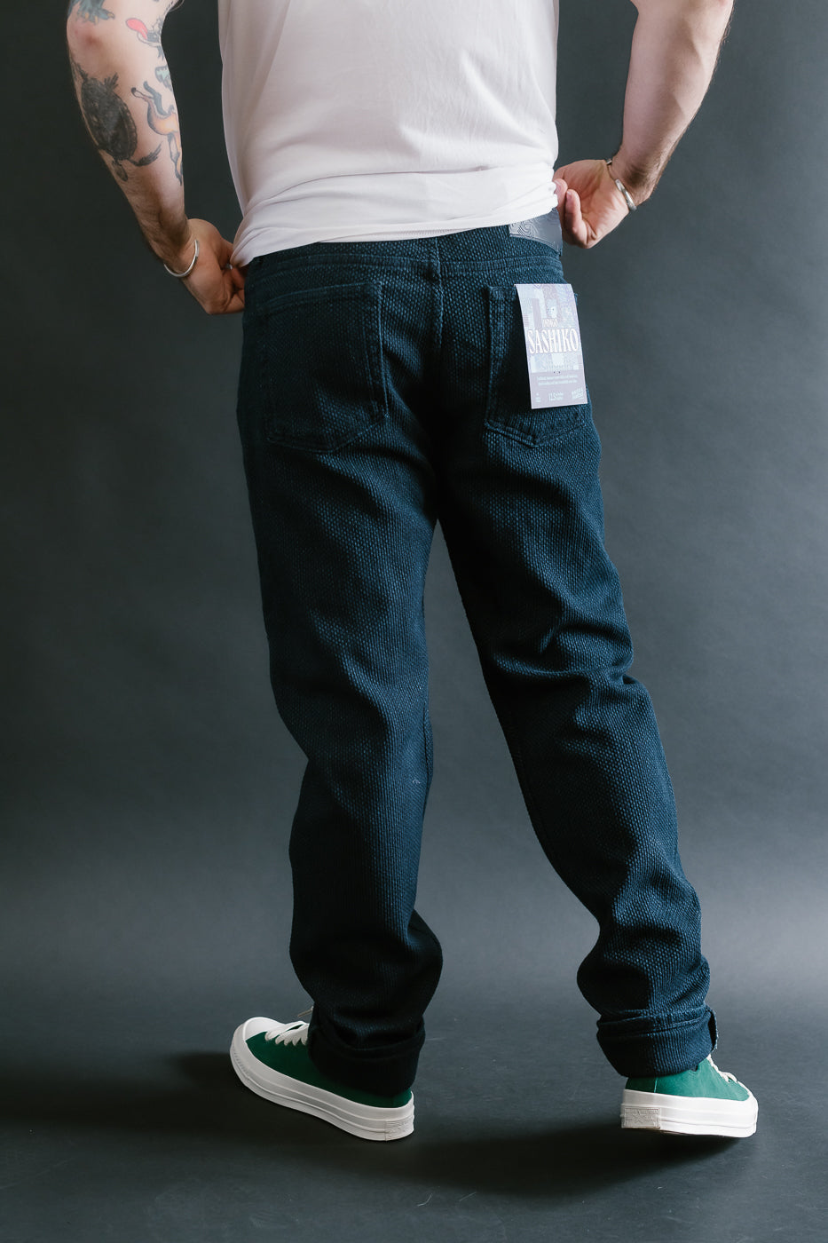 12.5oz - Indigo Sashiko Jeans - Weird Guy