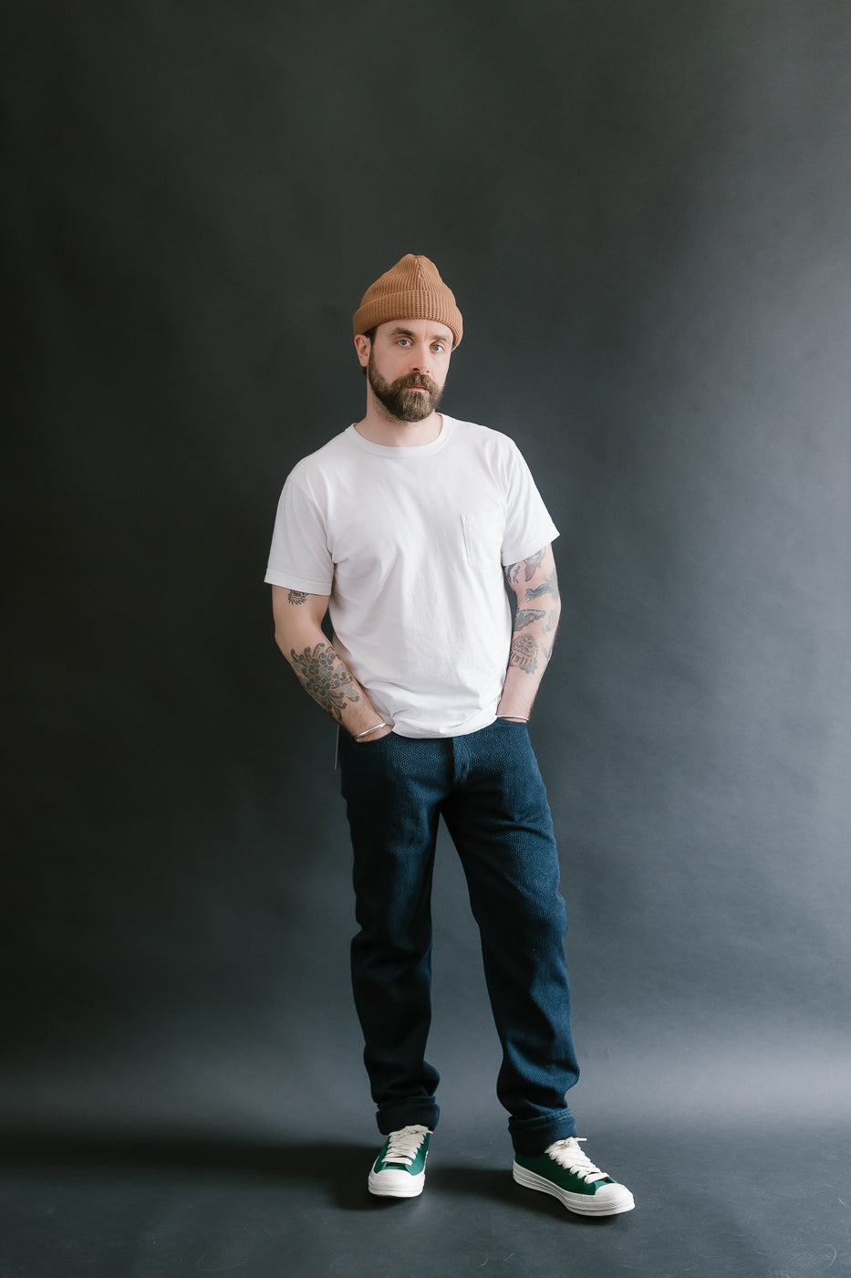 12.5oz - Indigo Sashiko Jeans - Weird Guy