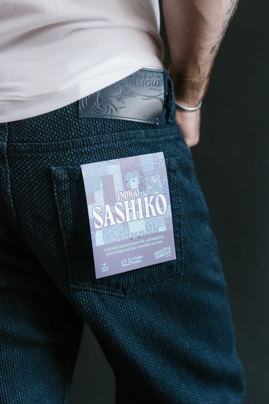 12.5oz - Indigo Sashiko Jeans - Weird Guy
