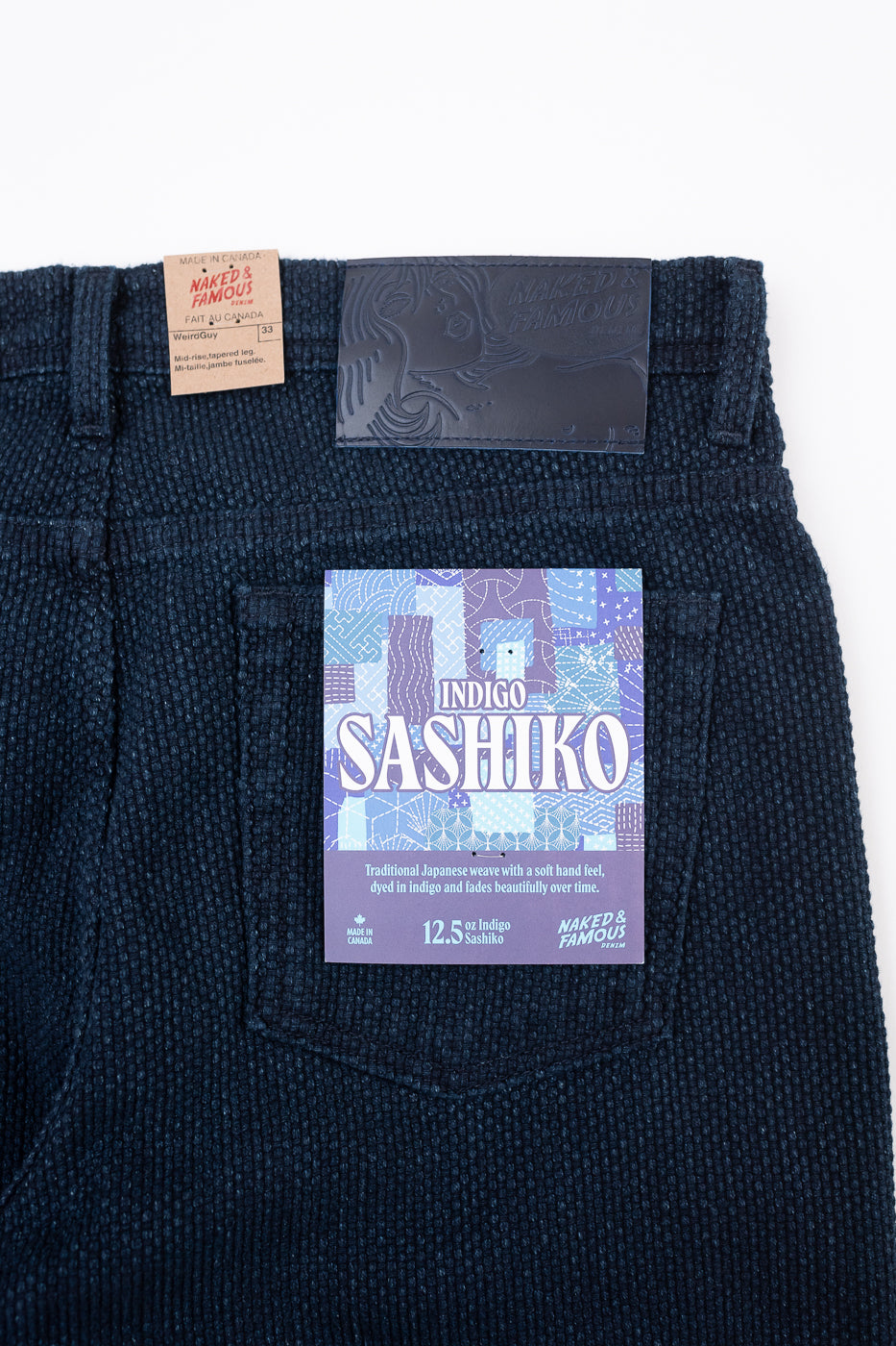 12.5oz - Indigo Sashiko Jeans - Weird Guy