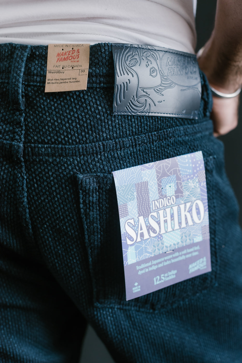 12.5oz - Indigo Sashiko Jeans - Weird Guy
