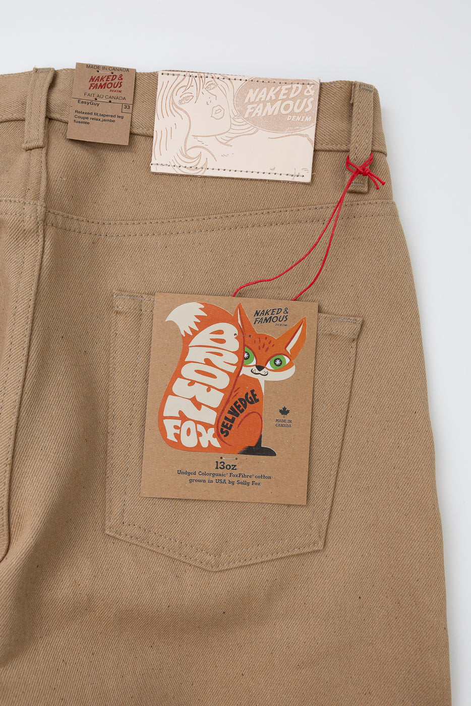 NAKED&FAMOUS Tweed Fill Selvedge デニムパンツ 13oz - Brown Fox Selvedge - Easy Guy | Dant