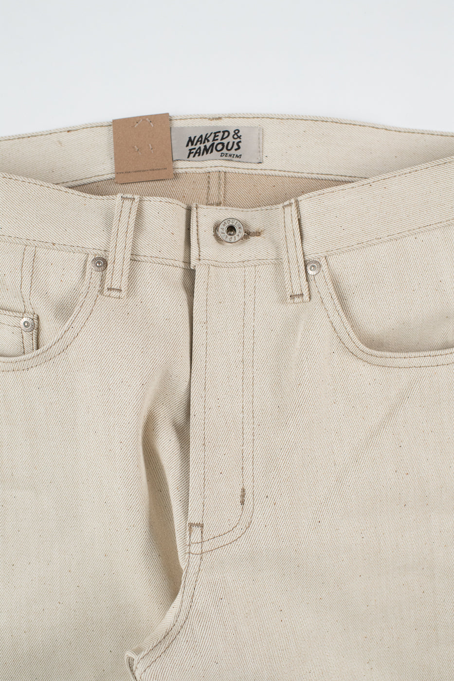 13.6oz - All Natural Ecru Foxfibre® Selvedge - Easy Guy