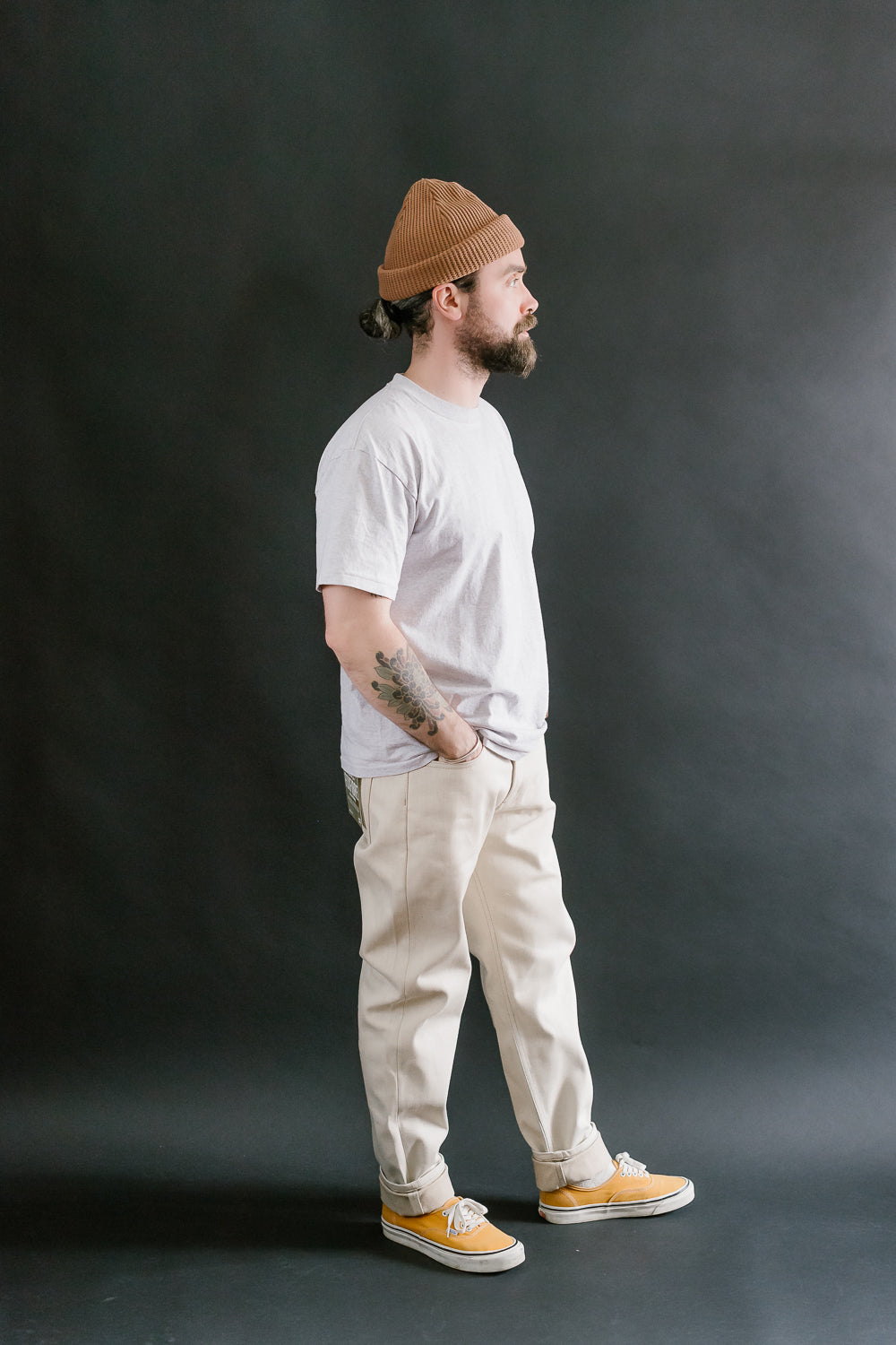 13.6oz - All Natural Ecru Foxfibre® Selvedge - Easy Guy