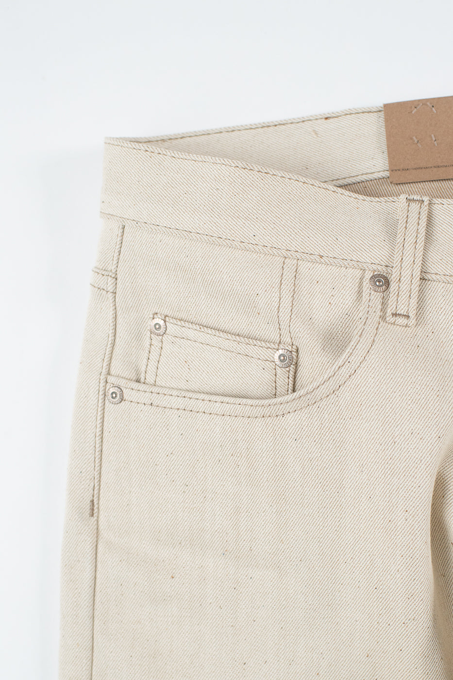 13.6oz - All Natural Ecru Foxfibre® Selvedge - Easy Guy