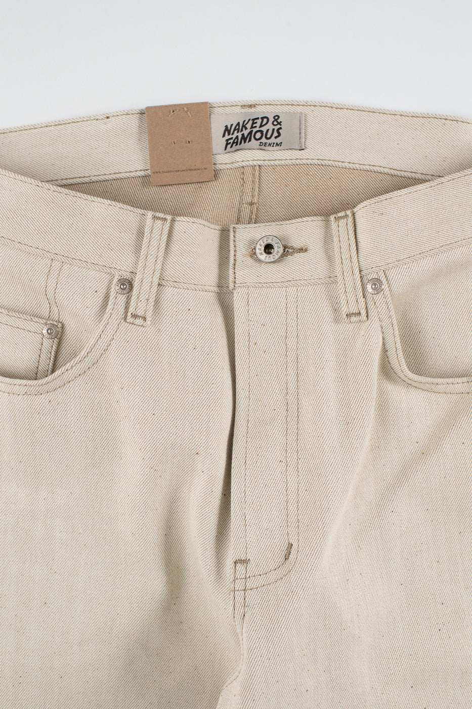 13.6oz - All Natural Ecru Foxfibre® Selvedge - Strong Guy