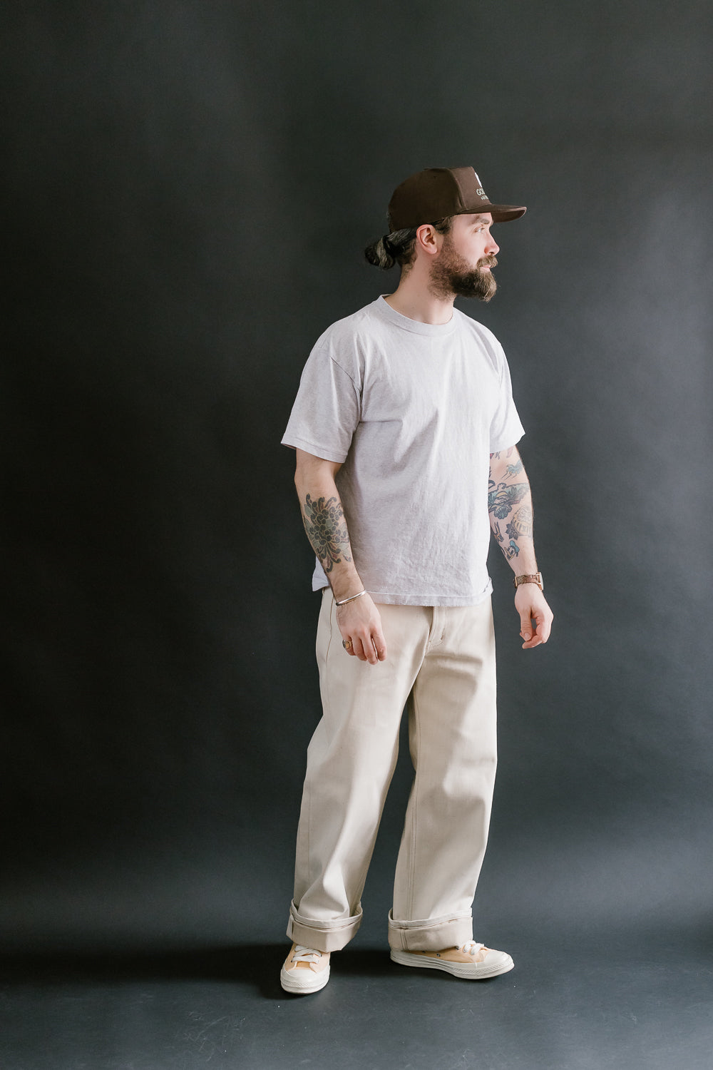 13.6oz - All Natural Ecru Foxfibre® Selvedge - Strong Guy