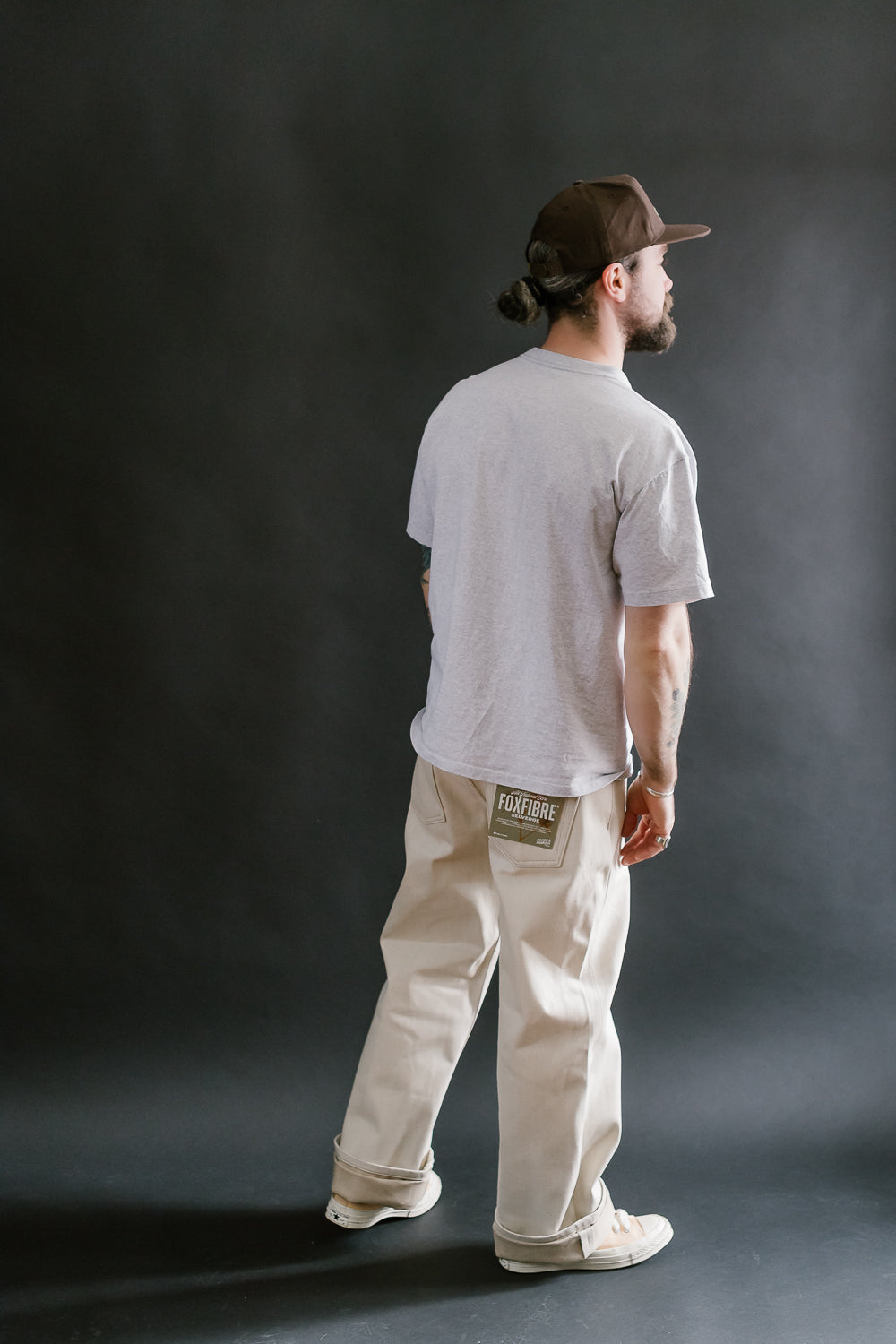 13.6oz - All Natural Ecru Foxfibre® Selvedge - Strong Guy