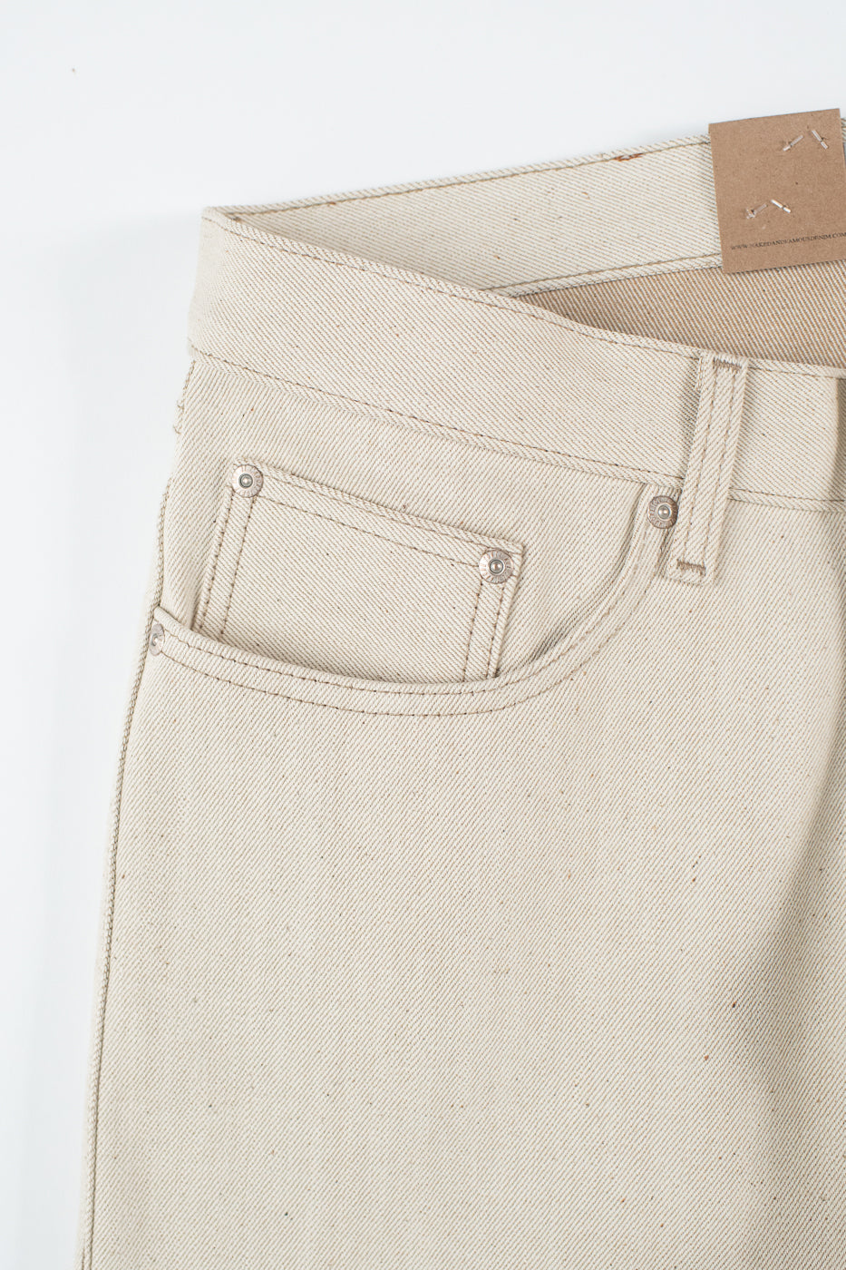 13.6oz - All Natural Ecru Foxfibre® Selvedge - True Guy