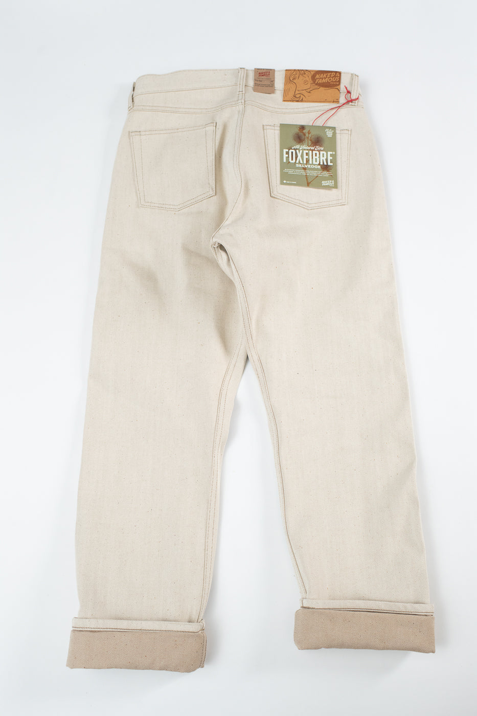 13.6oz - All Natural Ecru Foxfibre® Selvedge - True Guy