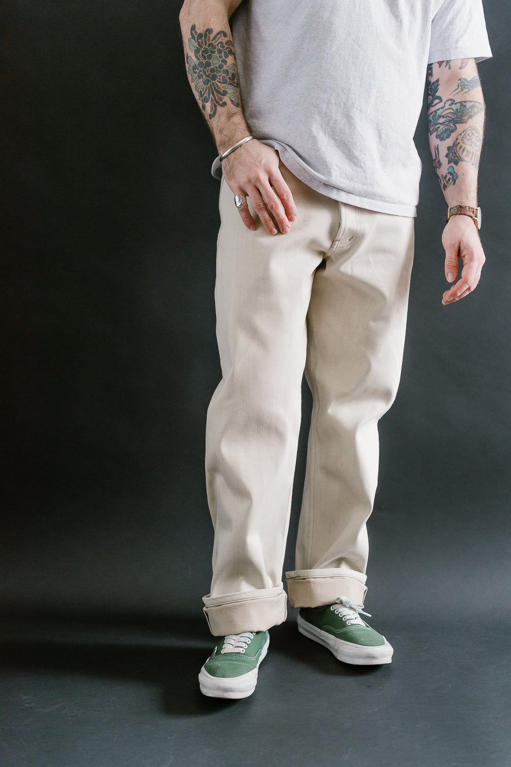 13.6oz - All Natural Ecru Foxfibre® Selvedge - True Guy