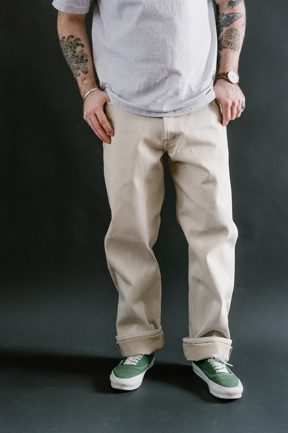 13.6oz - All Natural Ecru Foxfibre® Selvedge - True Guy
