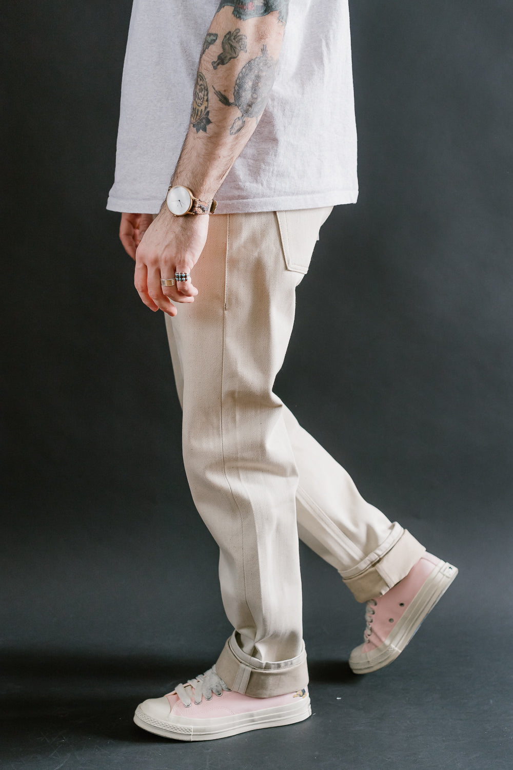 13.6oz - All Natural Ecru Foxfibre® Selvedge - Weird Guy