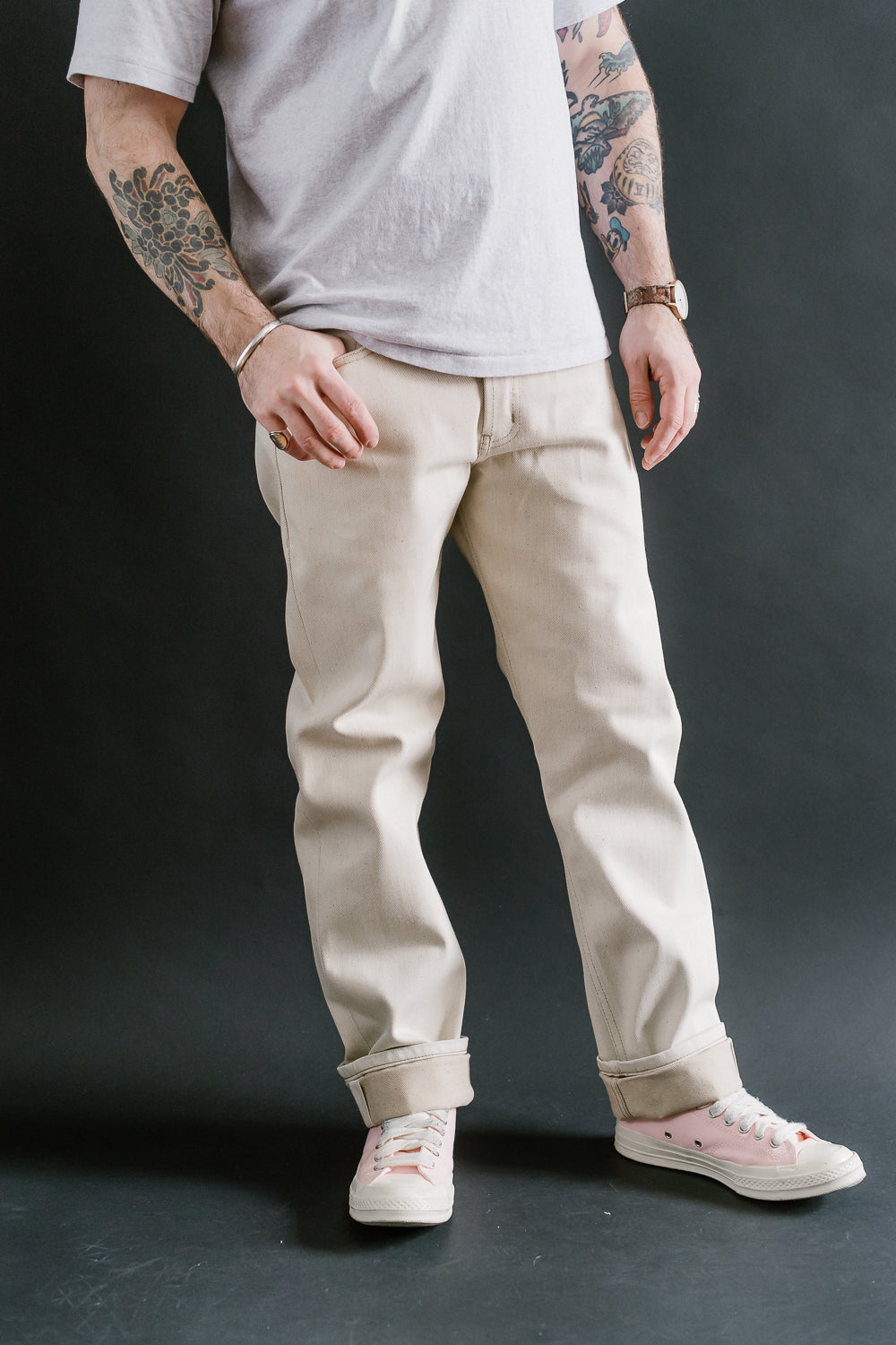 13.6oz - All Natural Ecru Foxfibre® Selvedge - Weird Guy
