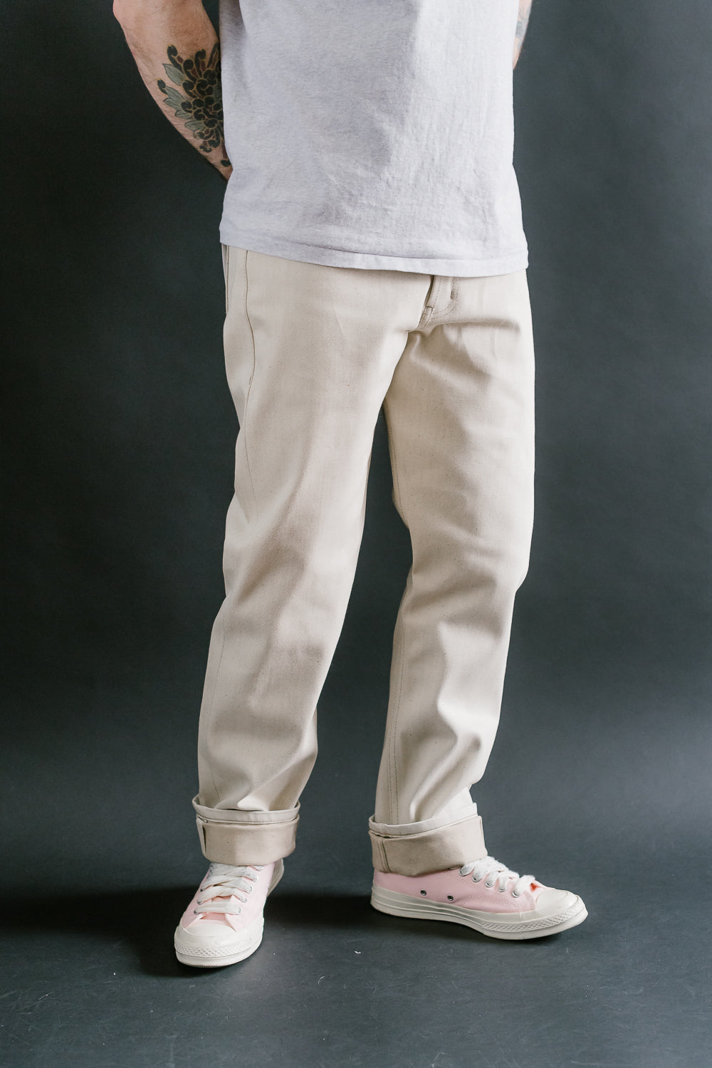 13.6oz - All Natural Ecru Foxfibre® Selvedge - Weird Guy