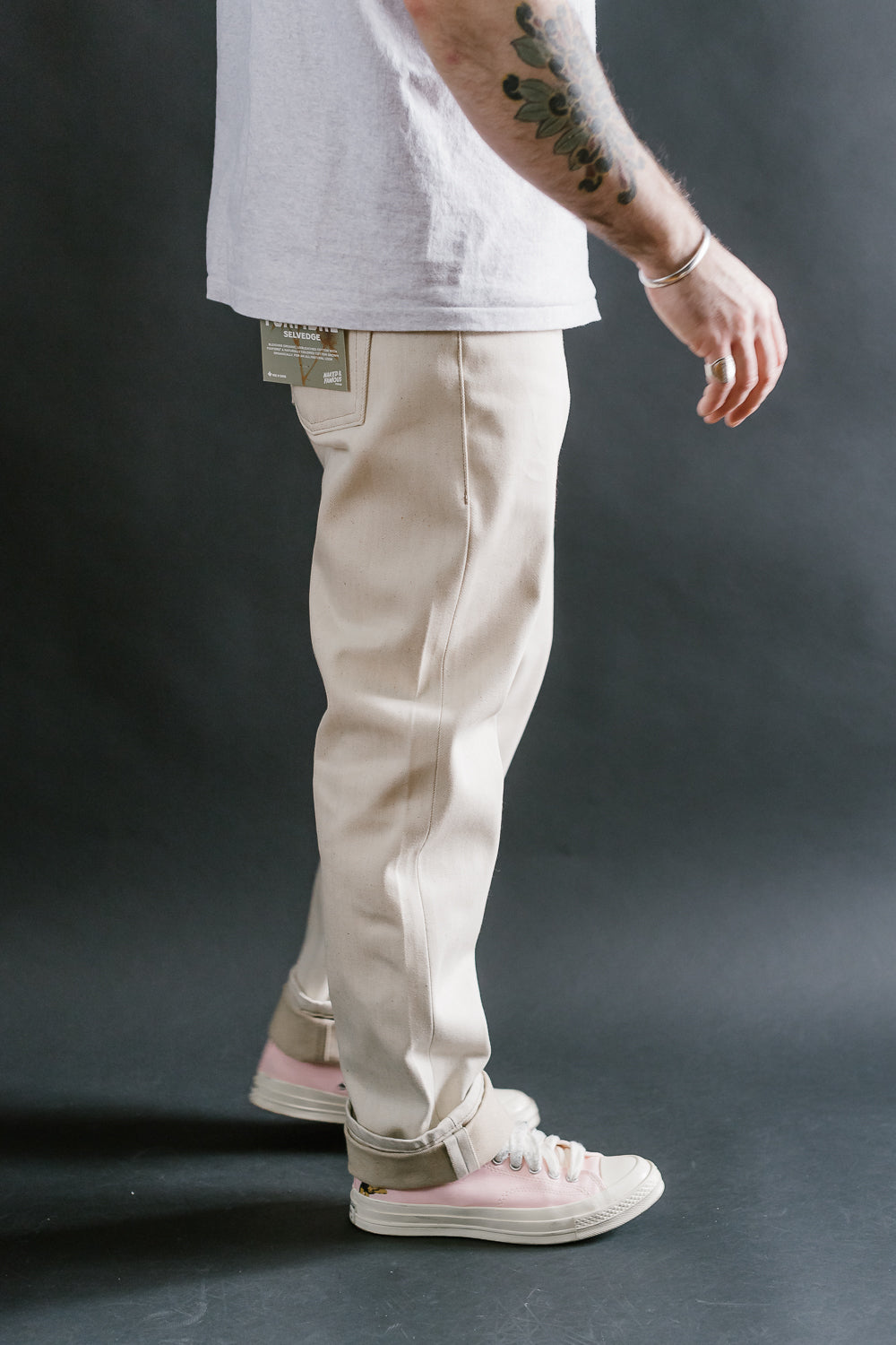 13.6oz - All Natural Ecru Foxfibre® Selvedge - Weird Guy
