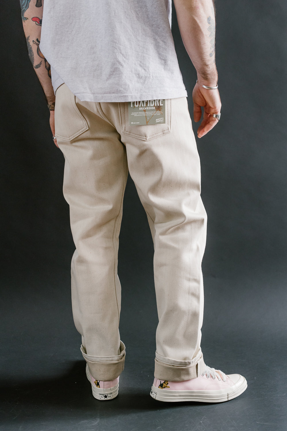13.6oz - All Natural Ecru Foxfibre® Selvedge - Weird Guy