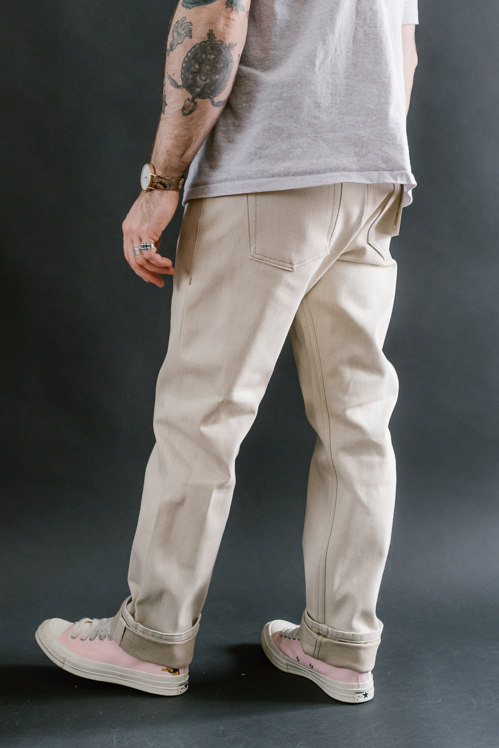 13.6oz - All Natural Ecru Foxfibre® Selvedge - Weird Guy