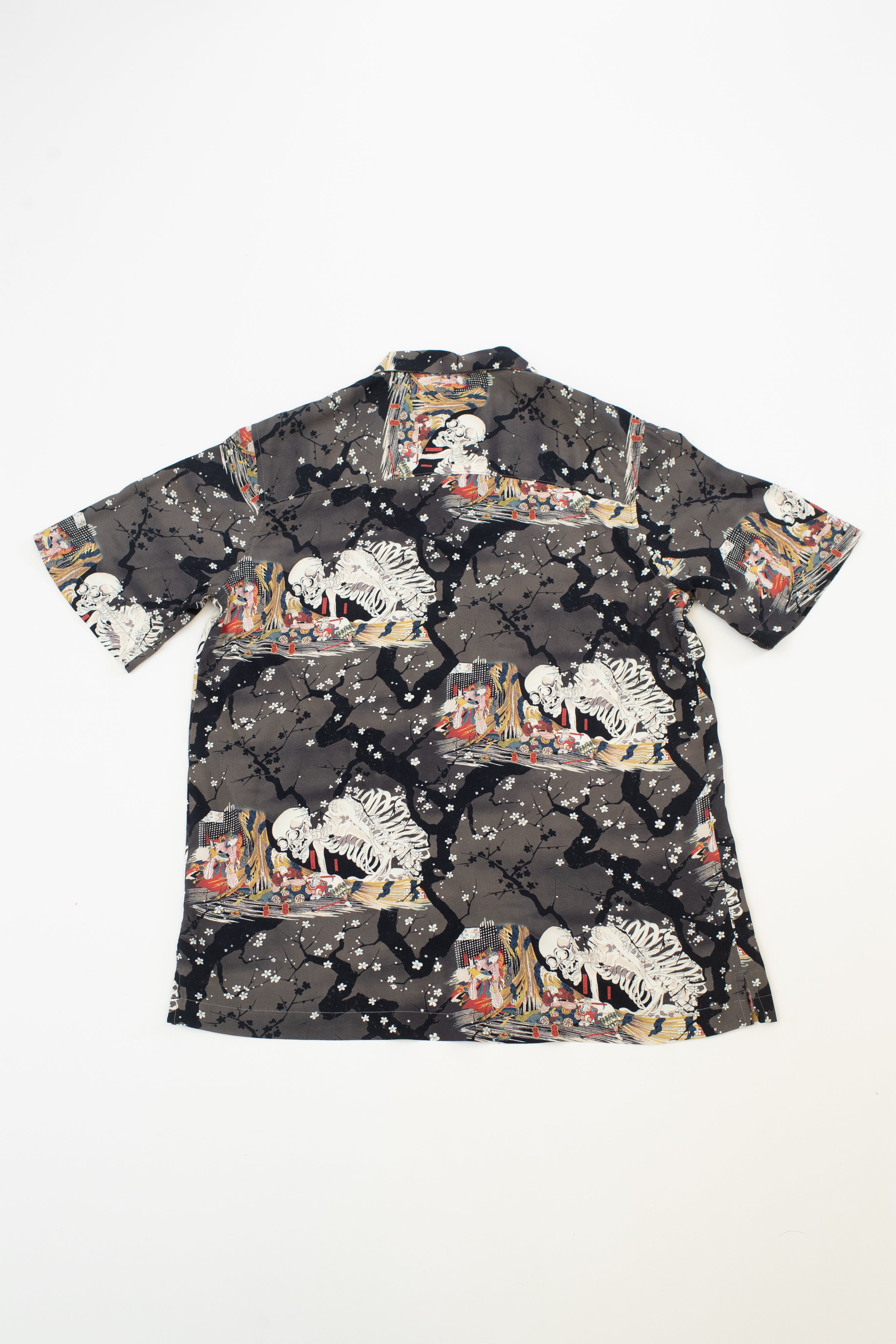 Aloha Shirt - Skeletons - Dark Grey
