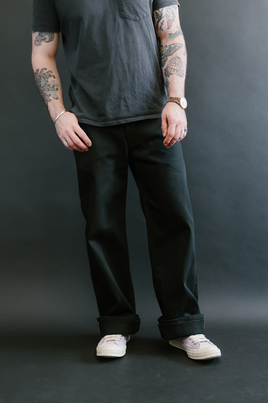 12.5oz - Forever Black Selvedge Denim - Strong Guy