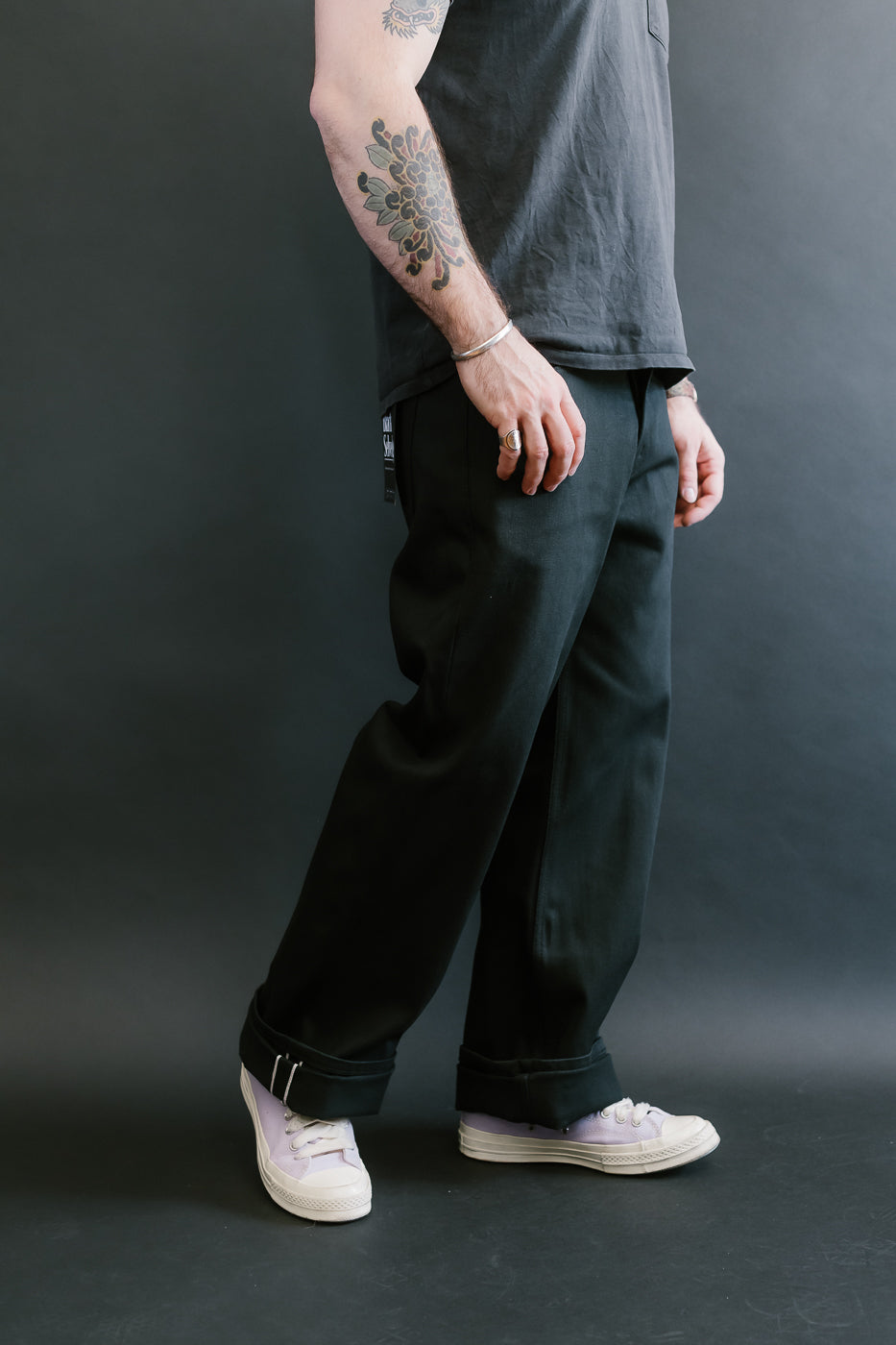 12.5oz - Forever Black Selvedge Denim - Strong Guy