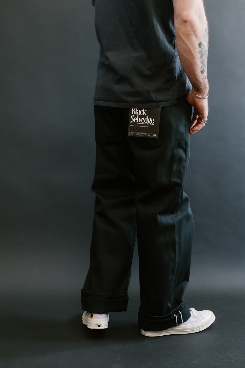 12.5oz - Forever Black Selvedge Denim - Strong Guy