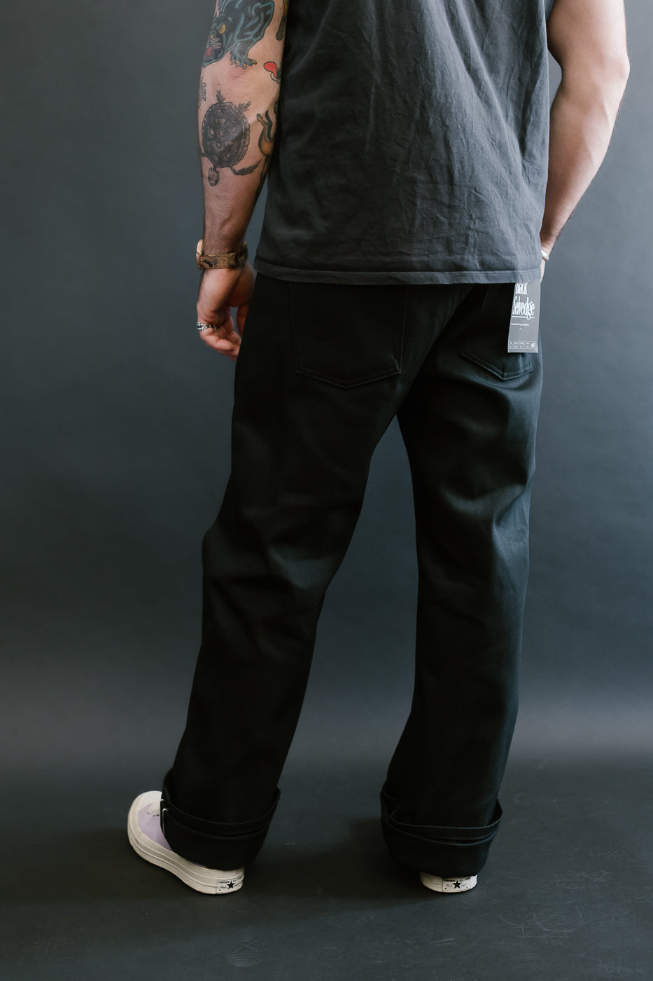 12.5oz - Forever Black Selvedge Denim - Strong Guy