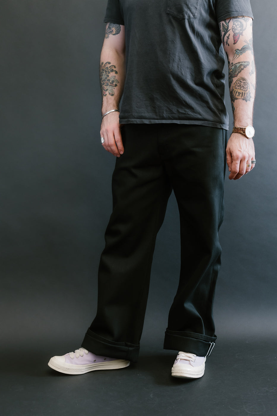 12.5oz - Forever Black Selvedge Denim - Strong Guy