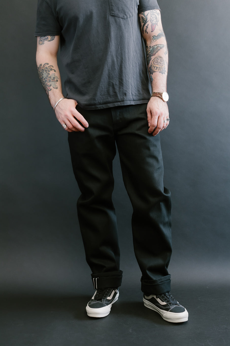 12.5oz - Forever Black Selvedge Denim - Weird Guy