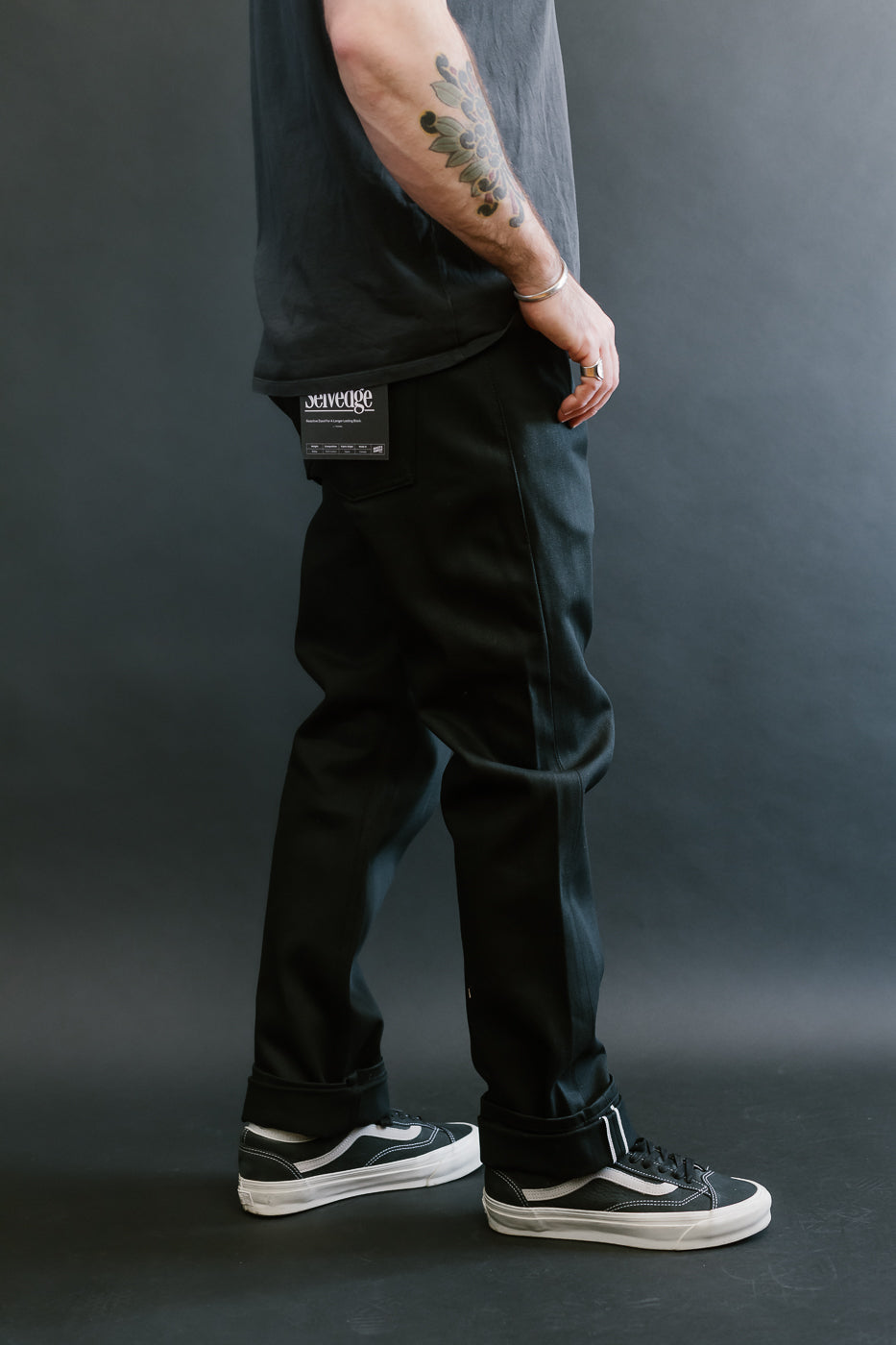 12.5oz - Forever Black Selvedge Denim - Weird Guy