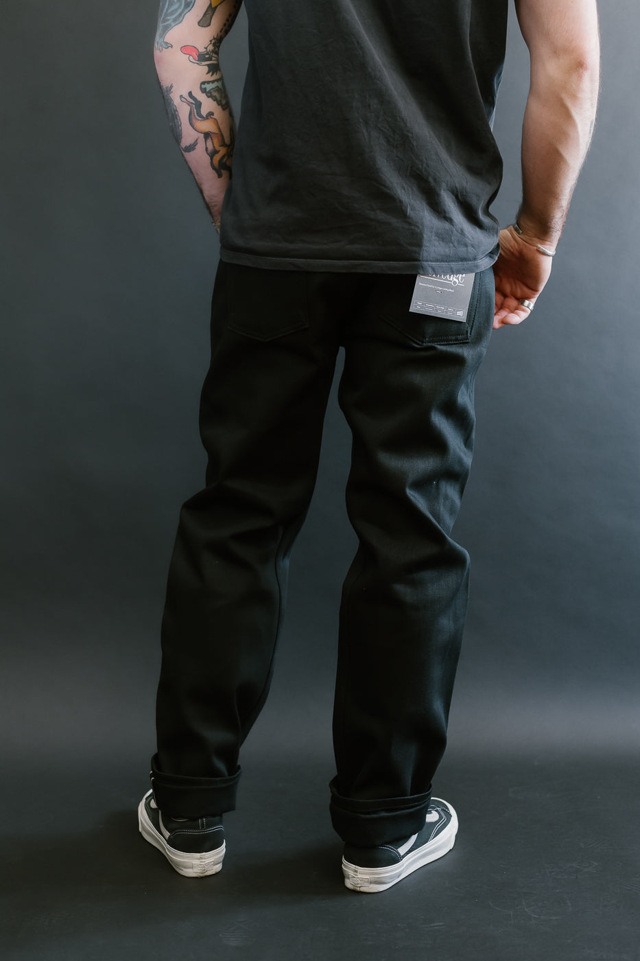 12.5oz - Forever Black Selvedge Denim - Weird Guy