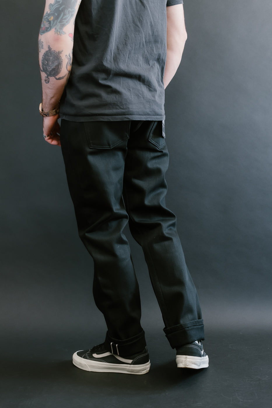 12.5oz - Forever Black Selvedge Denim - Weird Guy