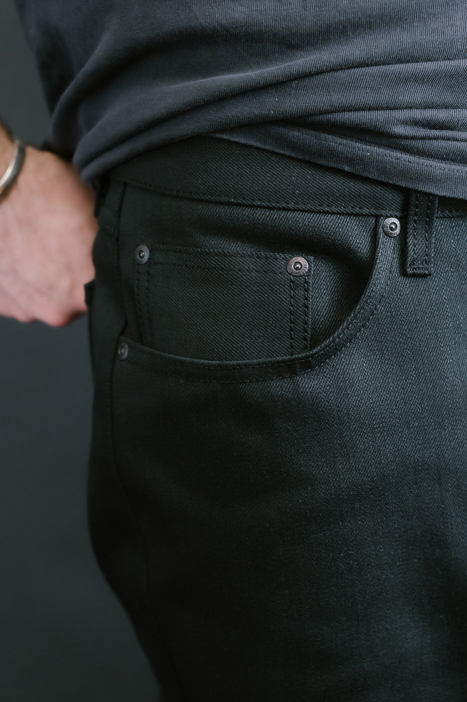 12.5oz - Forever Black Selvedge Denim - Weird Guy