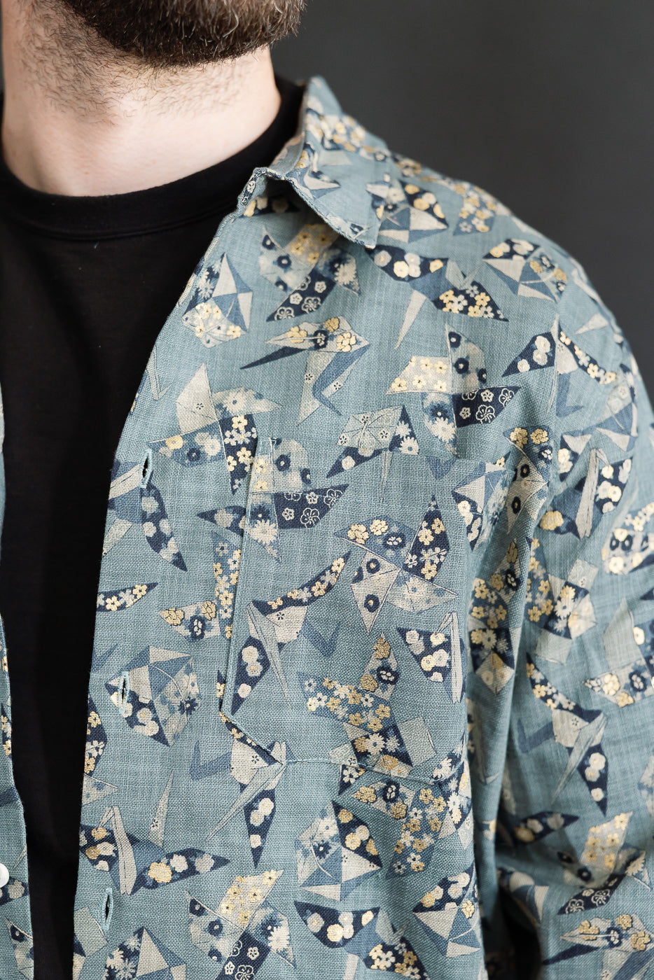 True Shirt - Oragami Poplin - Blue