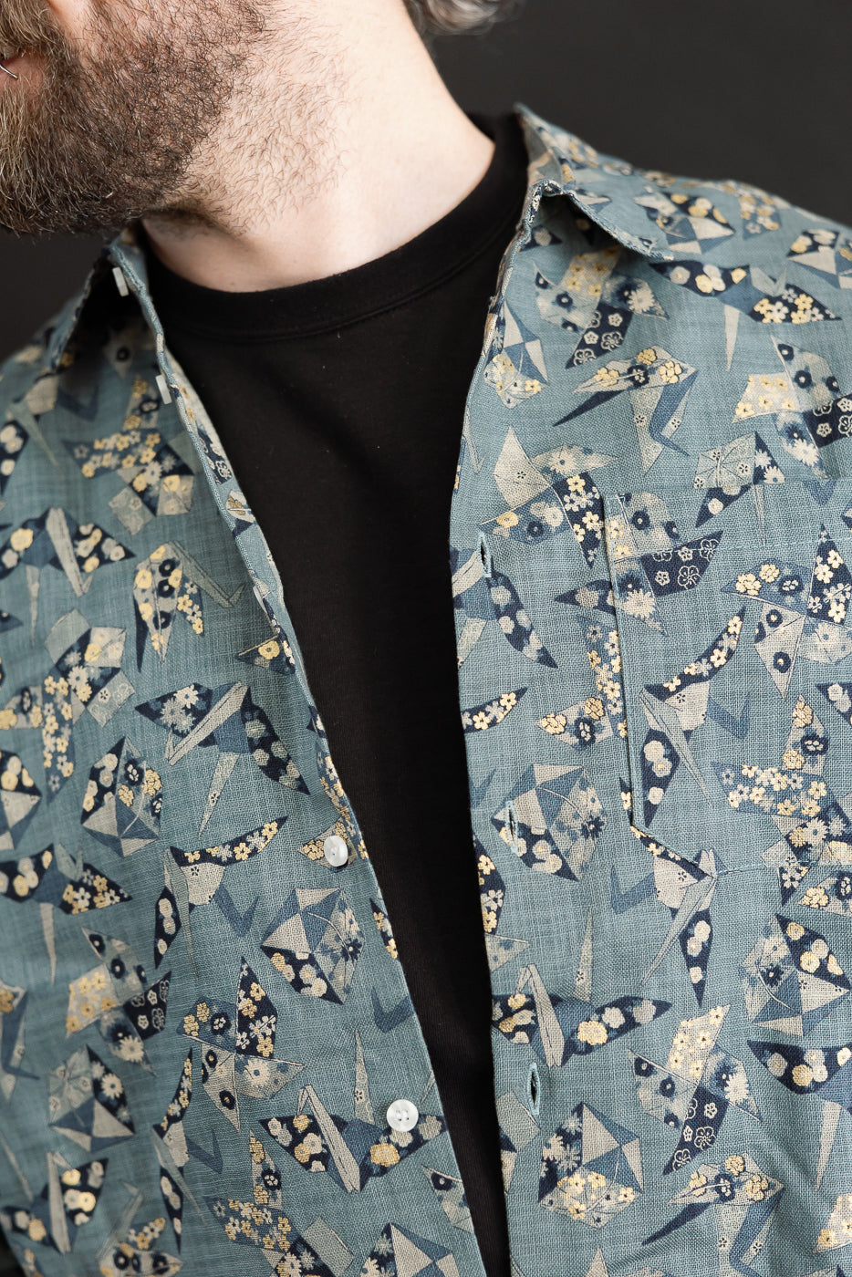 True Shirt - Oragami Poplin - Blue