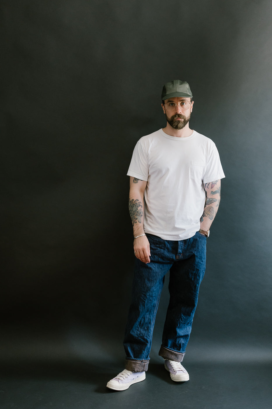 14oz - MIJ15 Intangible Cultural Treasure Hand Dyed Natural Indigo x Kakishibu Slub Selvedge Selvedge - True Guy