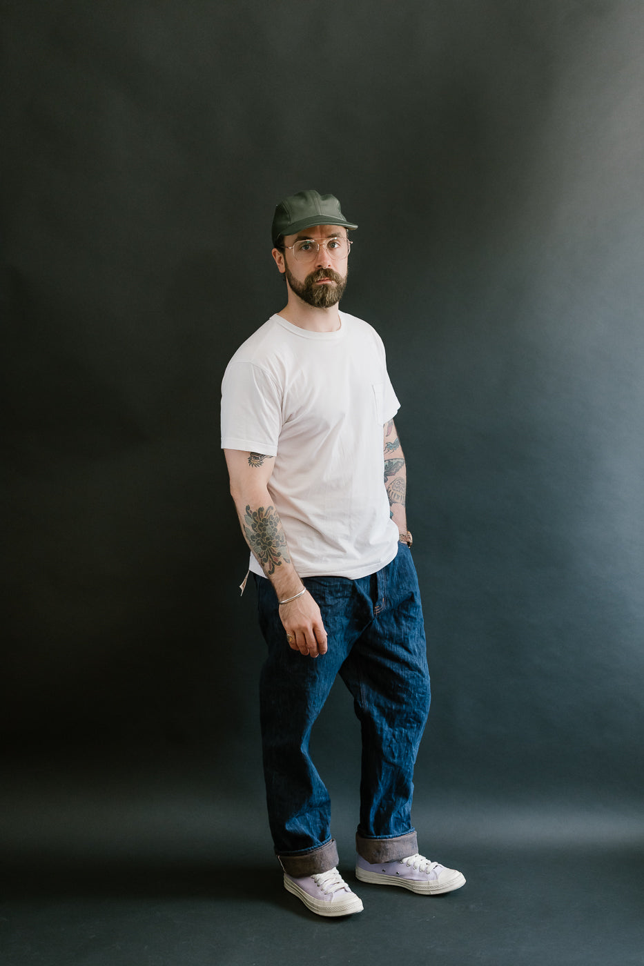 14oz - MIJ15 Intangible Cultural Treasure Hand Dyed Natural Indigo x Kakishibu Slub Selvedge Selvedge - True Guy