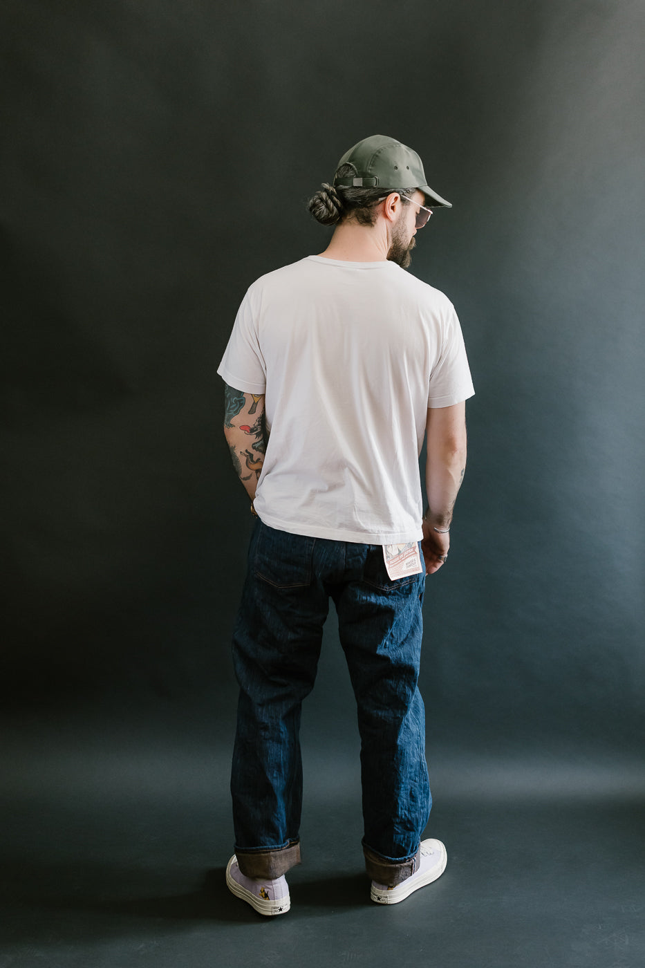 14oz - MIJ15 Intangible Cultural Treasure Hand Dyed Natural Indigo x Kakishibu Slub Selvedge Selvedge - True Guy
