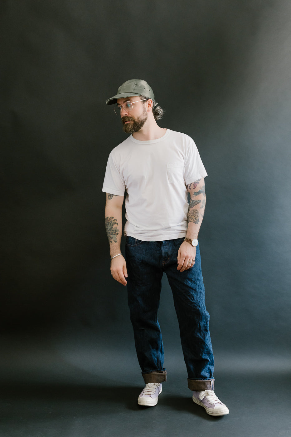 14oz - MIJ15 Intangible Cultural Treasure Hand Dyed Natural Indigo x Kakishibu Slub Selvedge Selvedge - Weird Guy