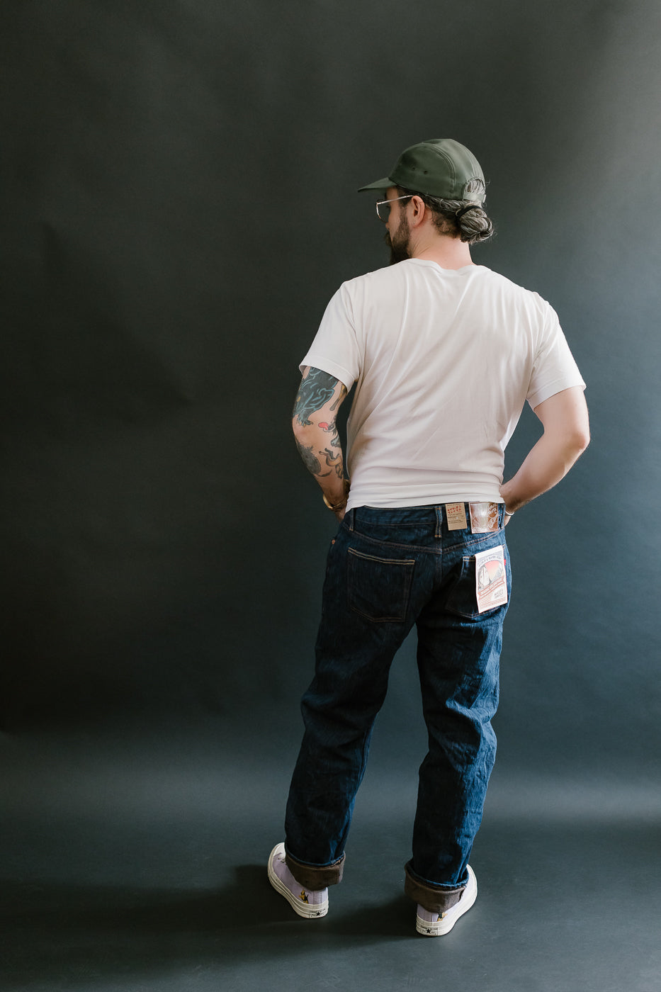14oz - MIJ15 Intangible Cultural Treasure Hand Dyed Natural Indigo x Kakishibu Slub Selvedge Selvedge - Weird Guy
