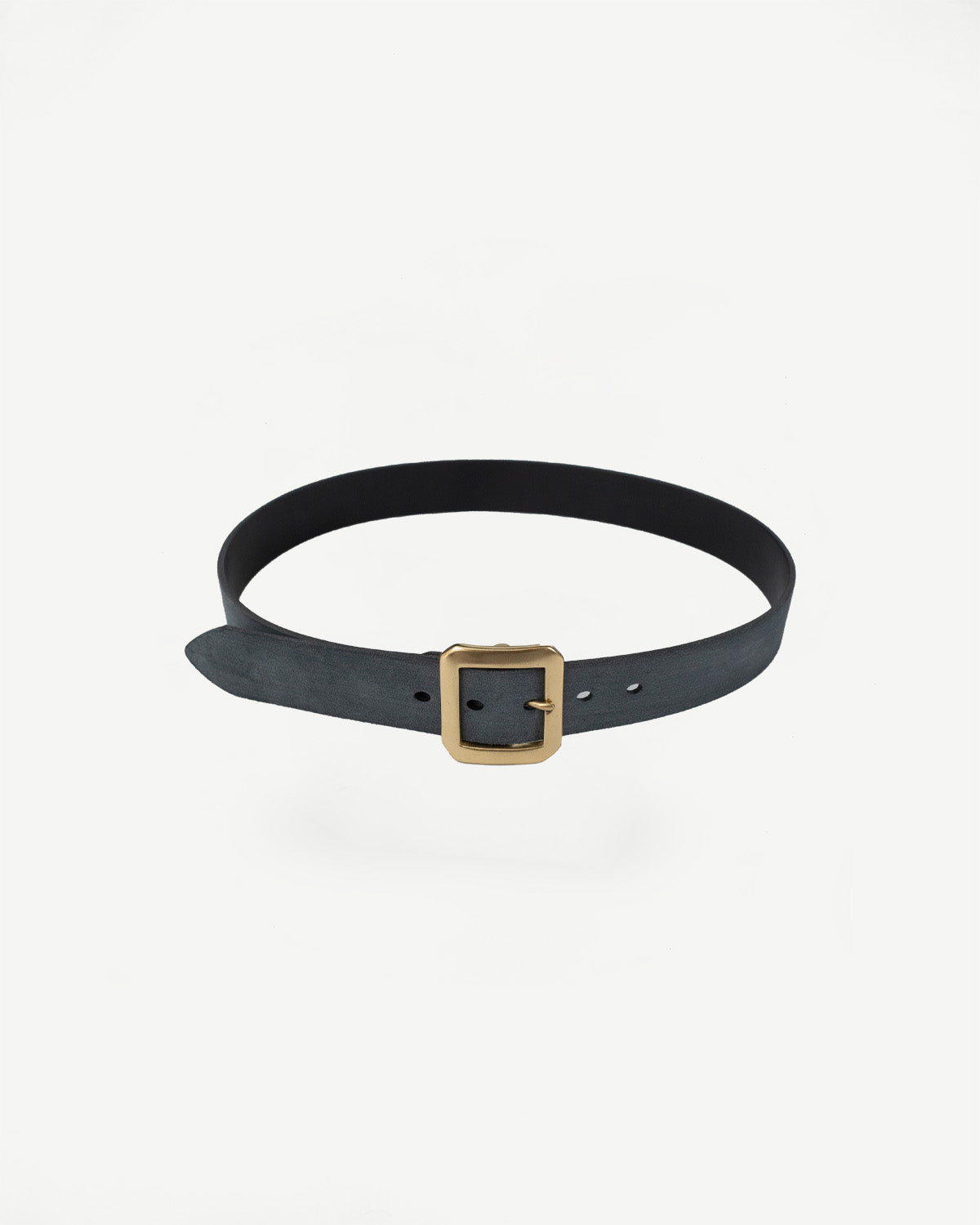 OGL Single Prong Garrison Buckle Leather Belt - Rough Out Black