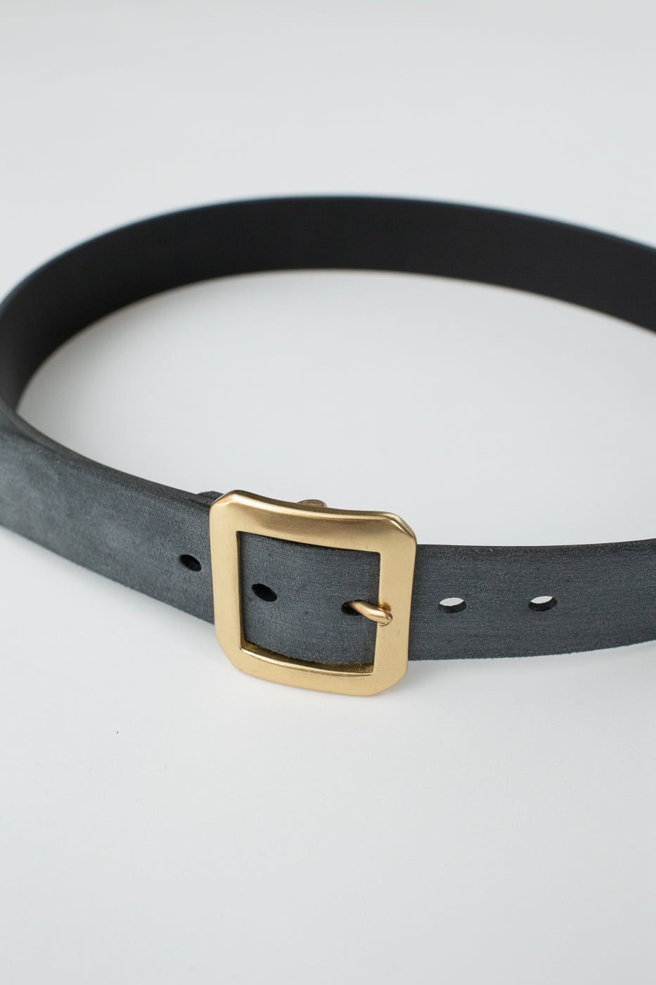 OGL Single Prong Garrison Buckle Leather Belt - Rough Out Black