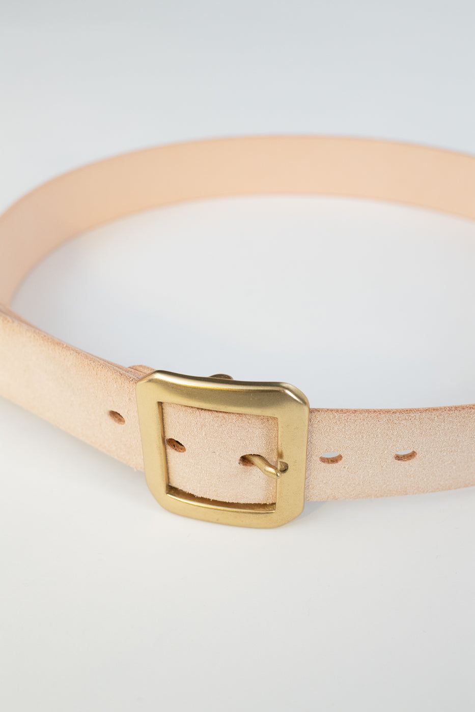 OGL Single Prong Garrison Buckle Leather Belt - Rough Out Natural