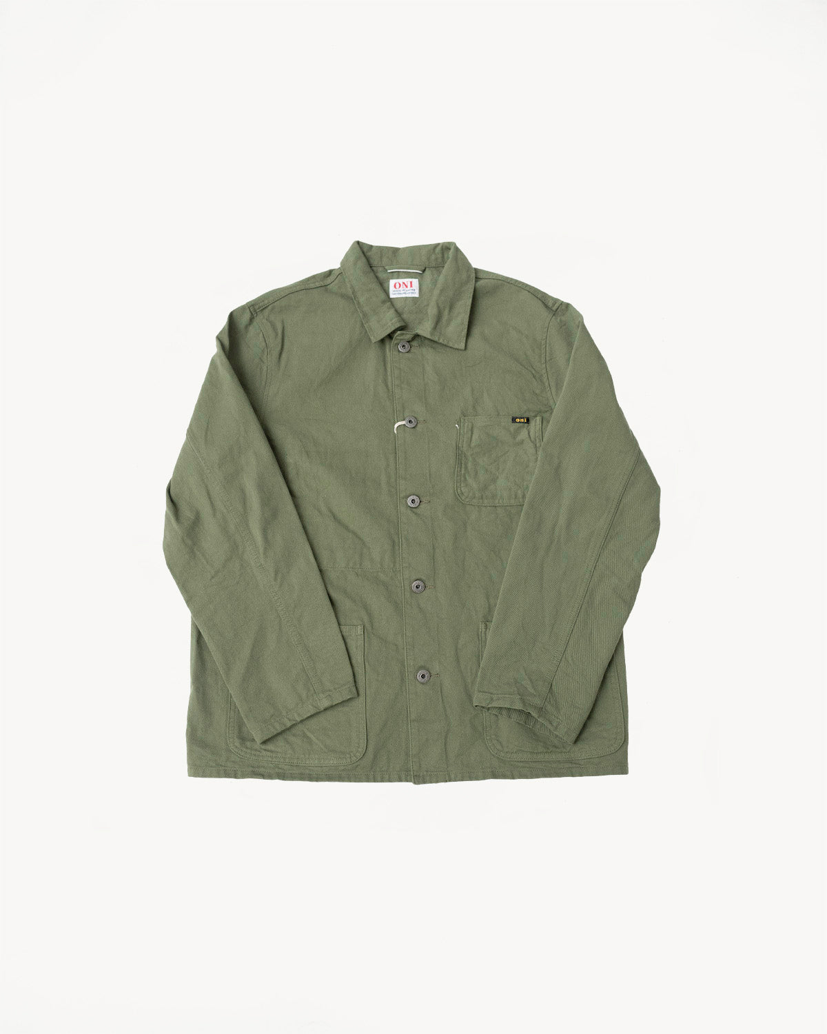 03501-SVC-LOL- 9.5oz Selvedge Chino Coverall - Light Olive