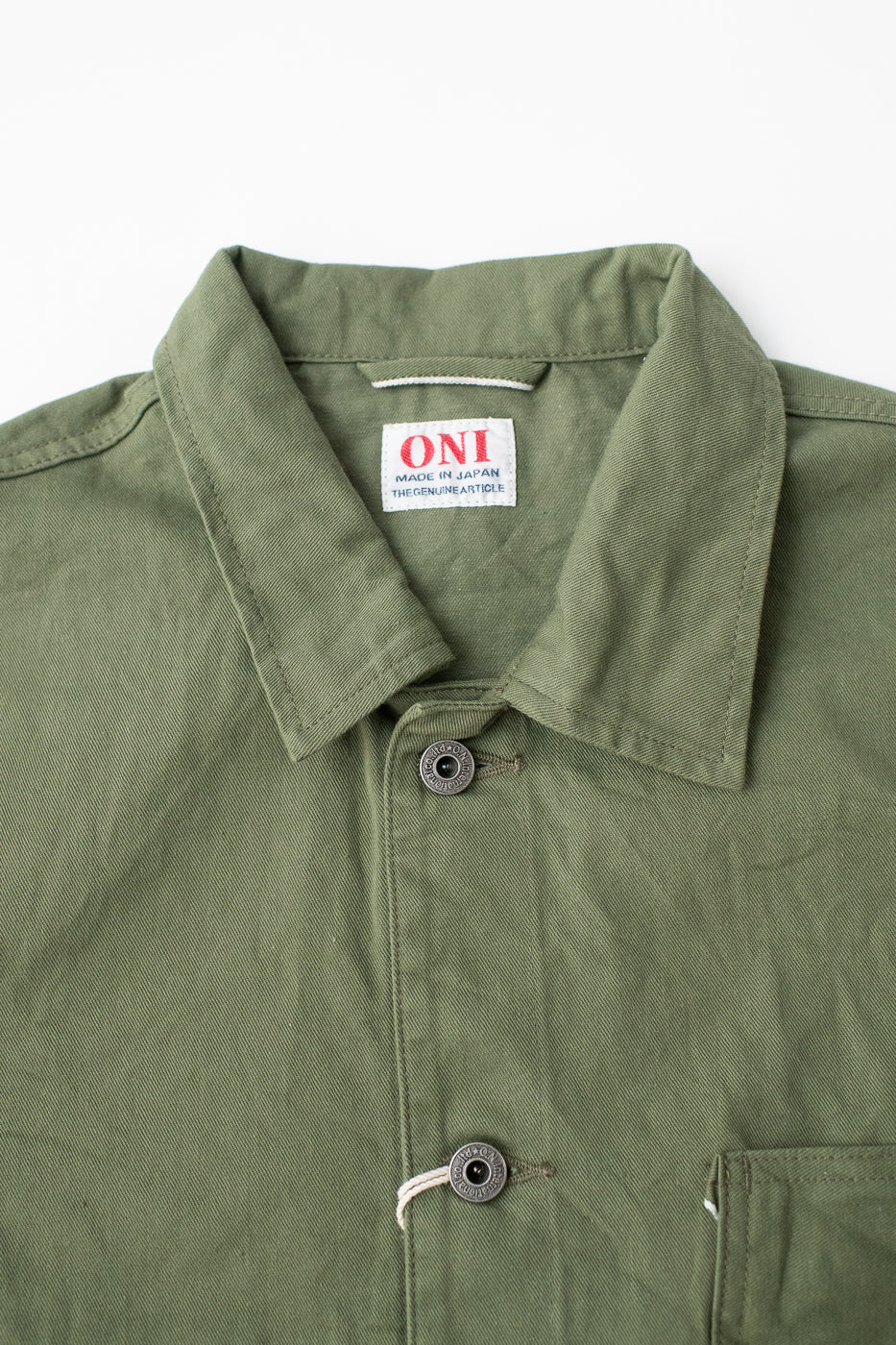 03501-SVC-LOL- 9.5oz Selvedge Chino Coverall - Light Olive