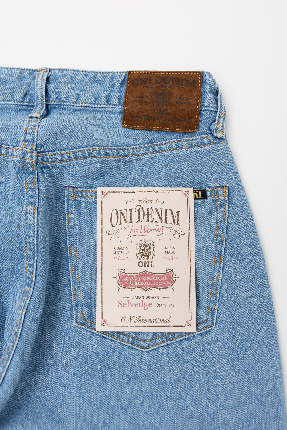 L720-12Z - 12oz Indigo Biostone Bleach Selvedge Denim - Ladies