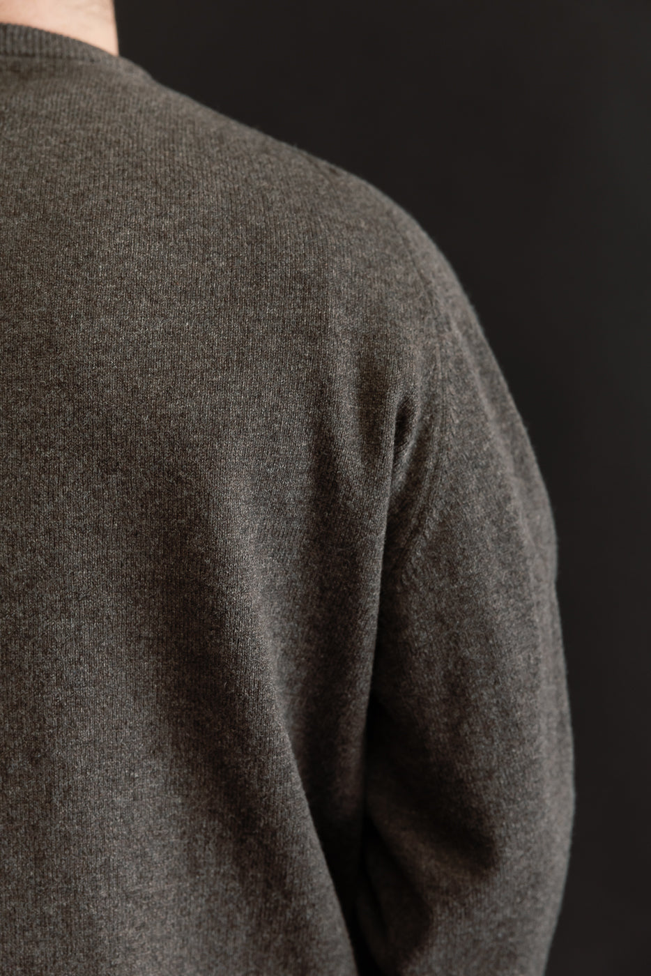 01-0050-53 - Simple Wool Crewneck Sweater - Brown