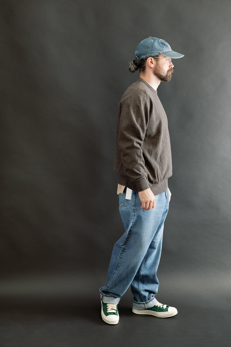 01-0050-53 - Simple Wool Crewneck Sweater - Brown