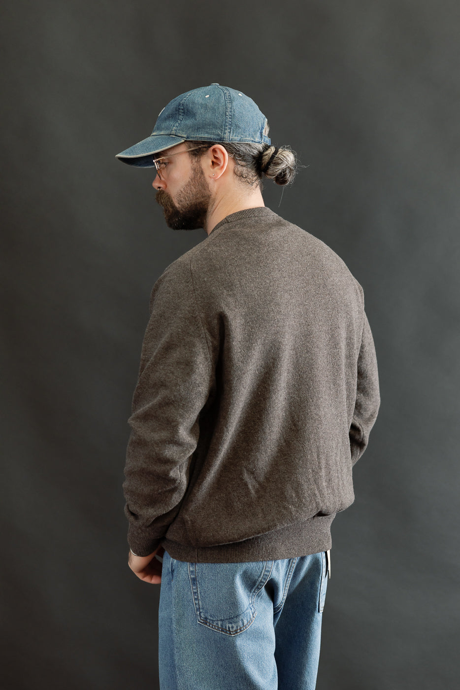 01-0050-53 - Simple Wool Crewneck Sweater - Brown