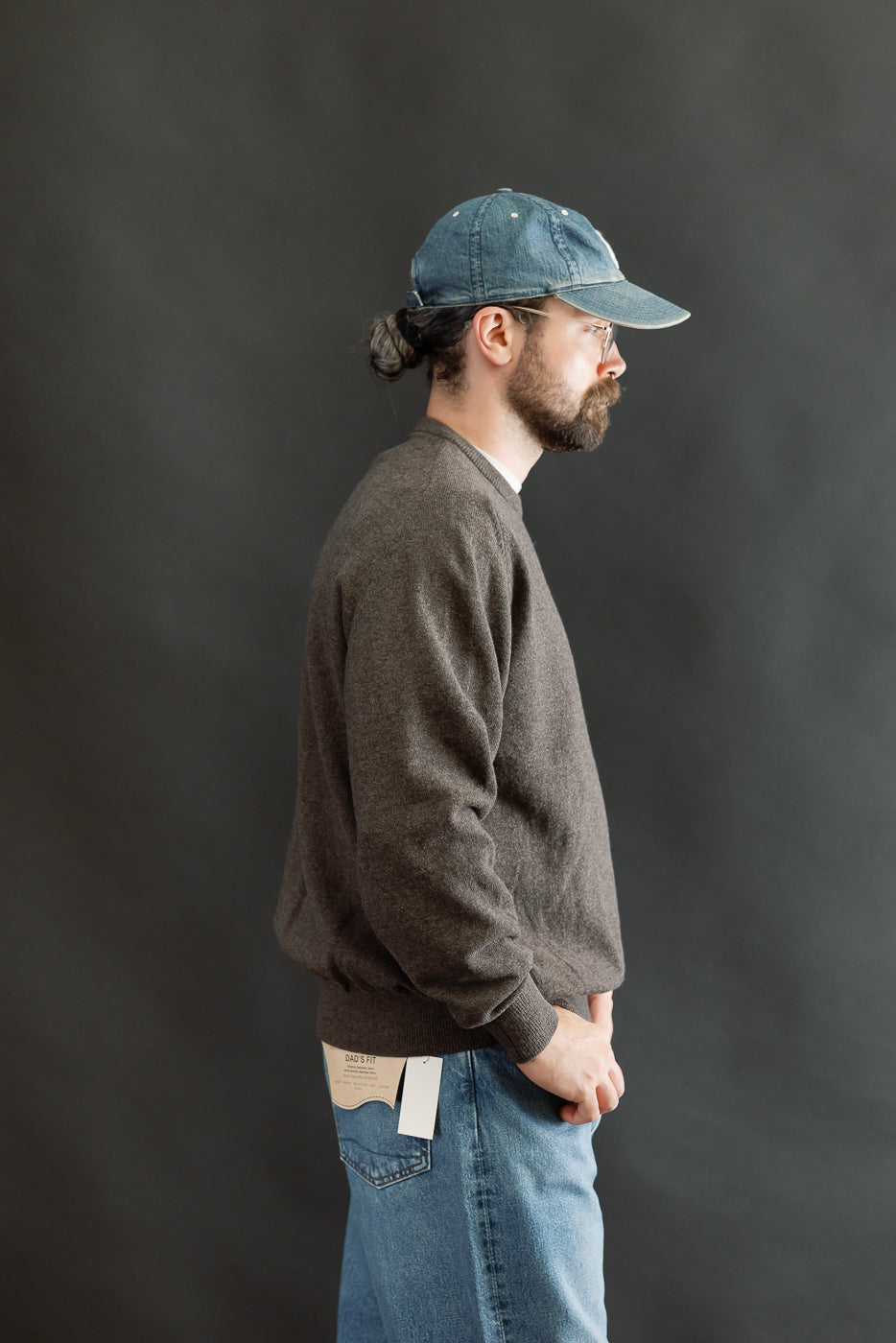01-0050-53 - Simple Wool Crewneck Sweater - Brown